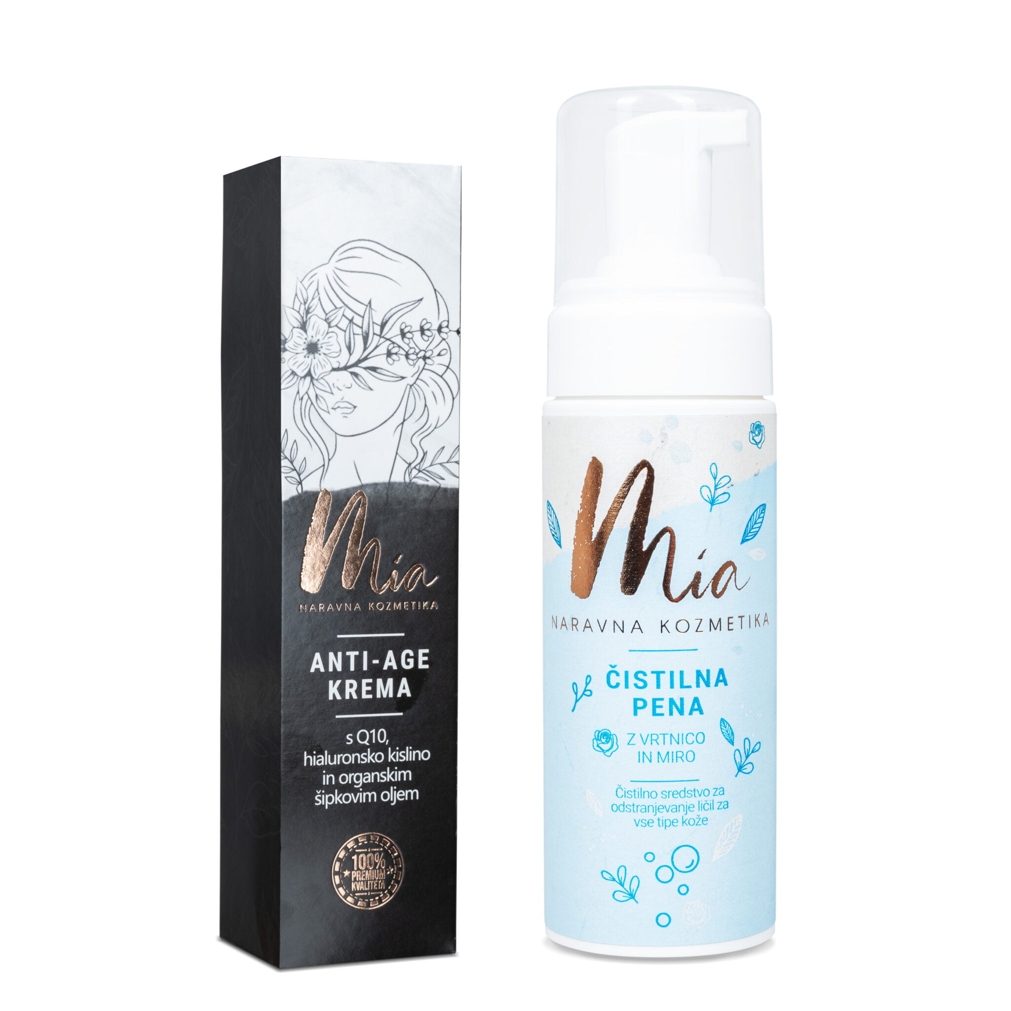 Anti-age krema in čistilna pena